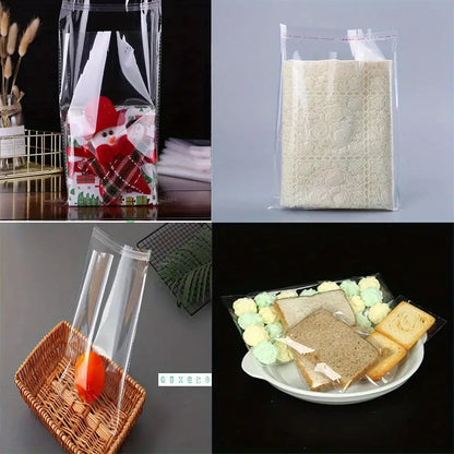 Bolsas transparentes reutilizables de polietileno para galletas y dulces de panadería
