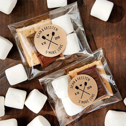 Bolsas transparentes reutilizables de polietileno para galletas y dulces de panadería