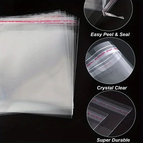 Bolsas transparentes reutilizables de polietileno para galletas y dulces de panadería