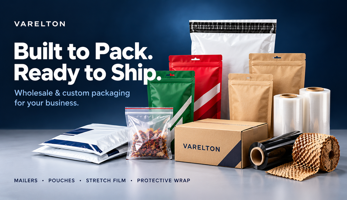VARELTON Your One-Stop Packaging Shop — mailers, boxes and more