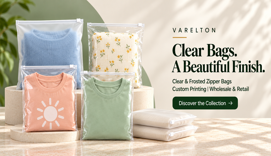 VARELTON Clear Bags. A Beautiful Finish.